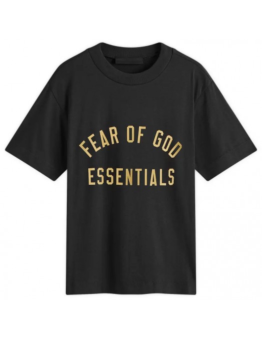 Tricou FEAR OF GOD, Logo Insert, Tri-Blend, Black - 125BT245440FWBLACK