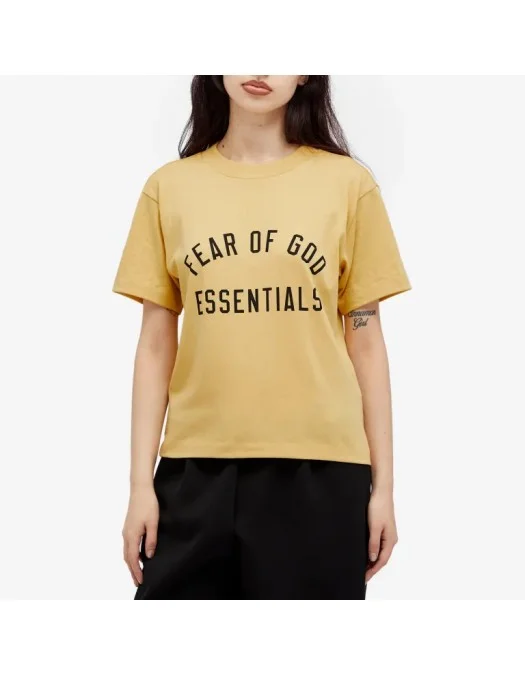 Tricou FEAR OF GOD, Logo Insert, Tri-Blend, Amber - 125BT245443FWAMBER Tricou FEAR OF GOD, Logo Insert, Tri-Blend, Amber - 125BT245443FWAMBER