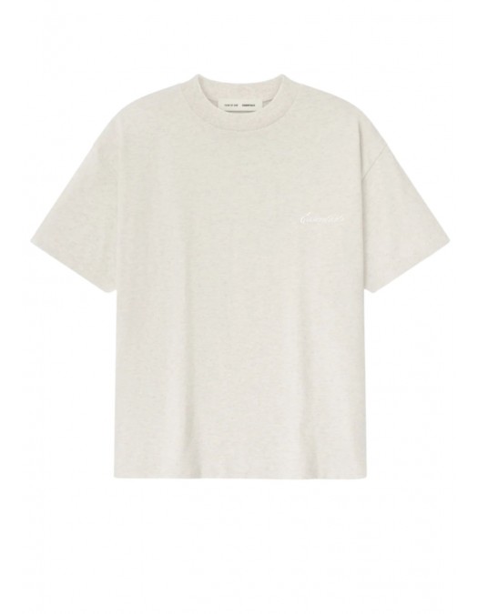 Tricou FEAR OF GOD, Essentials Classic Short Sleeve Tee Oatmeal Heather Men - 125HO254192FOATMEALHEATHER