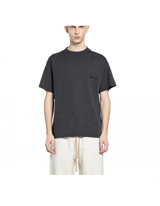 Tricou FEAR OF GOD, embroidered classic short sleeve tee - 125HO254281FVINTAGEBLACK