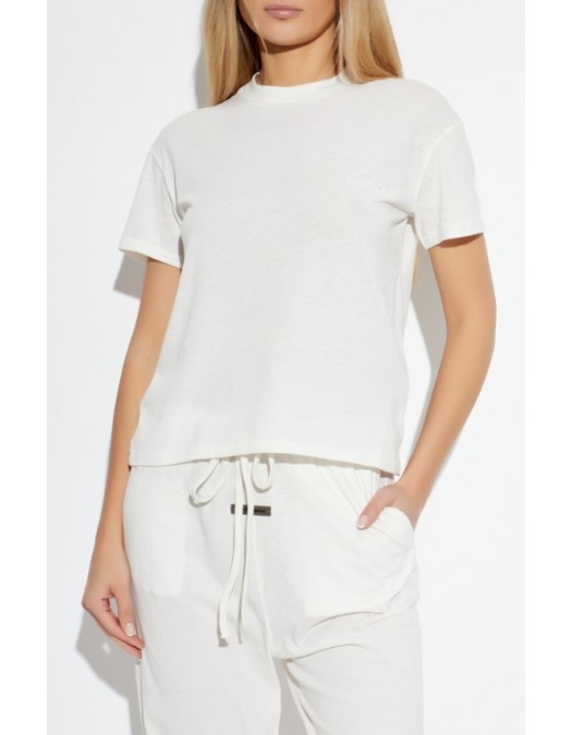 Tricou FEAR OF GOD, embroidered T-shirt, Ivory - 125HO255862FWIVORY