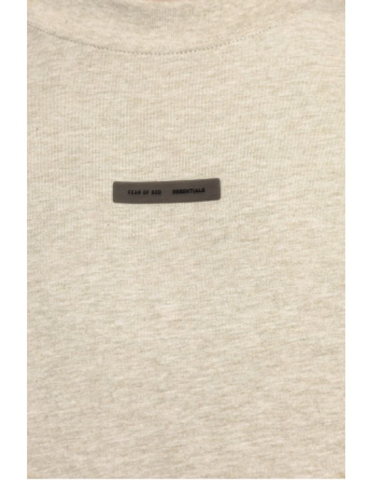 Tricou FEAR OF GOD, Front Logo Insert, Cotton, Stone Beige - 125SP254282FHEATHERSTONE Tricou FEAR OF GOD, Front Logo Insert, Cotton, Stone Beige - 125SP254282FHEATHERSTONE