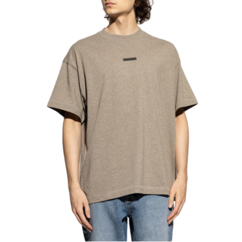 Tricou FEAR OF GOD, Front Logo Insert, Cotton, Grey Tricou FEAR OF GOD, Front Logo Insert, Cotton, Grey