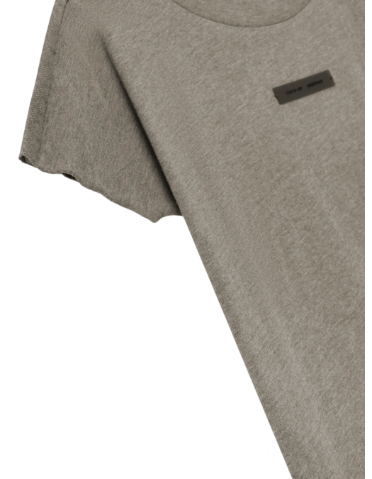 Tricou FEAR OF GOD, Logo Insert, Cap Sleeve, Grey - 125SP257123FWHOMESTEADHEATHER Tricou FEAR OF GOD, Logo Insert, Cap Sleeve, Grey - 125SP257123FWHOMESTEADHEATHER