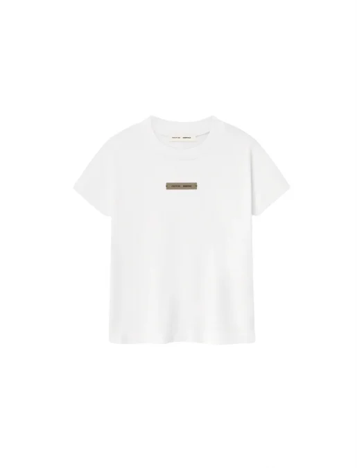 Tricou FEAR OF GOD, Logo Insert, Cap Sleeve , White - 125SP257124FWCLOUDWHITE Tricou FEAR OF GOD, Logo Insert, Cap Sleeve , White - 125SP257124FWCLOUDWHITE