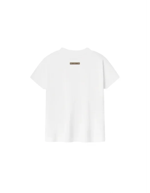 Tricou FEAR OF GOD, Logo Insert, Cap Sleeve , White - 125SP257124FWCLOUDWHITE Tricou FEAR OF GOD, Logo Insert, Cap Sleeve , White - 125SP257124FWCLOUDWHITE