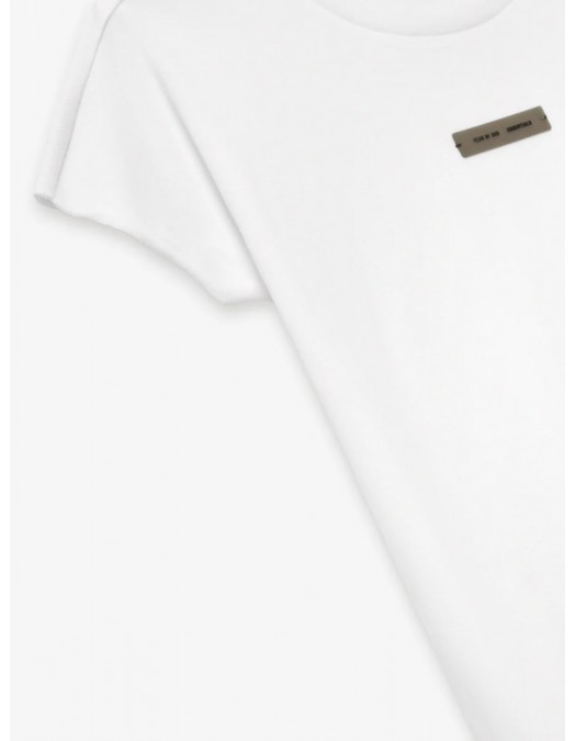 Tricou FEAR OF GOD, Logo Insert, Cap Sleeve , White - 125SP257124FWCLOUDWHITE Tricou FEAR OF GOD, Logo Insert, Cap Sleeve , White - 125SP257124FWCLOUDWHITE