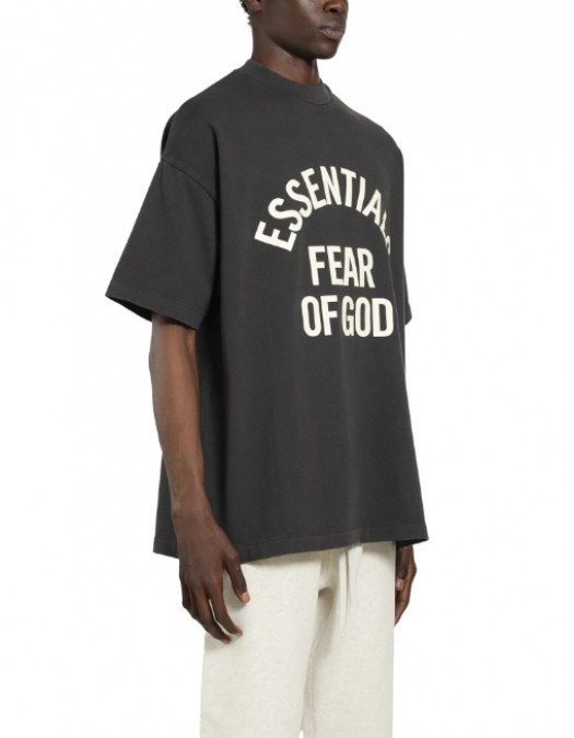 Tricou FEAR OF GOD, campus 90s short sleeve tee - 125SP262001FFADEDBLACK