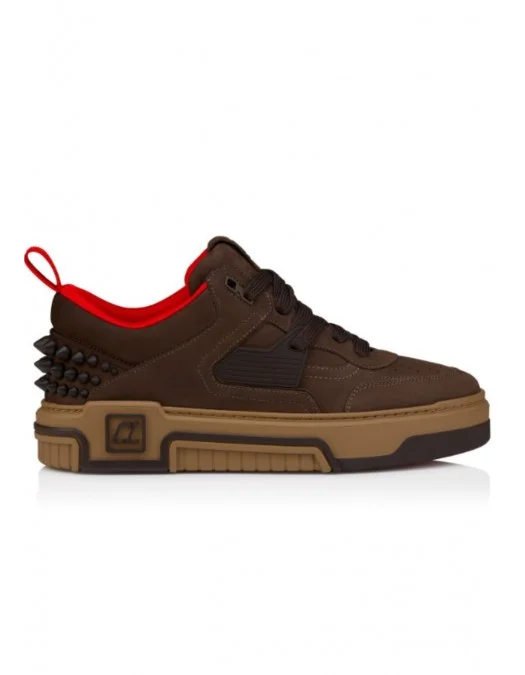 Sneakers CHRISTIAN LOUBOUTIN, Reversed calf leather - Cafe - Men
