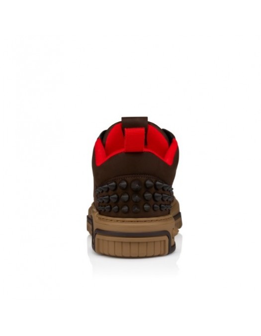 Sneakers CHRISTIAN LOUBOUTIN,  Reversed calf leather - Cafe - Men - 12600237164