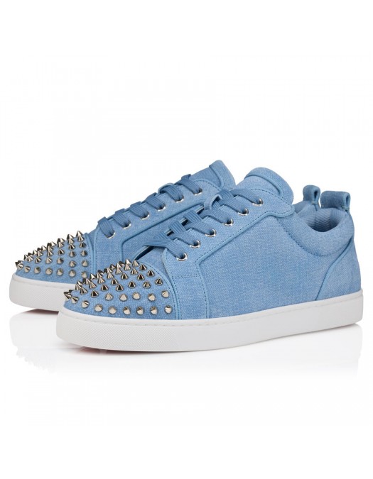 Sneakers CHRISTIAN LOUBOUTIN, Louis Junior Spikes Sneakers, Bleu - 12606373393