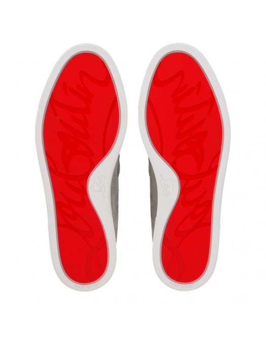 Loafers CHRISTIAN LOUBOUTIN, Boat shoes - Grained nubuck leather ,Phantom Grey - 1260680I813