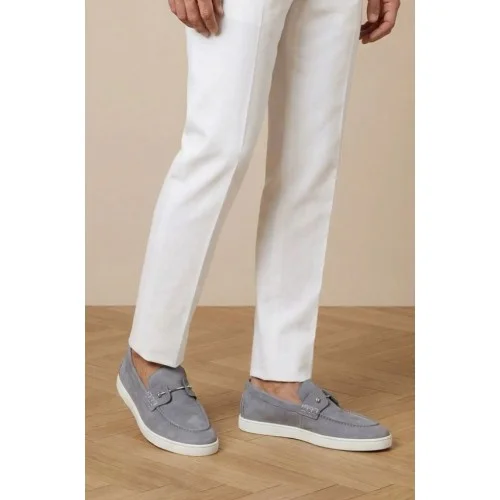 Loafers CHRISTIAN LOUBOUTIN, Chambeliboat loafers, Grey