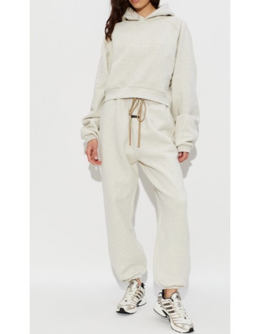 Pantaloni FEAR OF GOD, Essentials cream Sweatpants with logo - 130HO255642FWOATMEALHEATHER