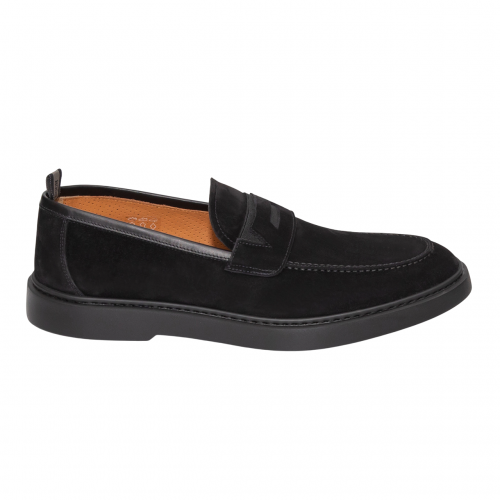 Loafers ROSSI, Timeless Elegance, Suede, Black
