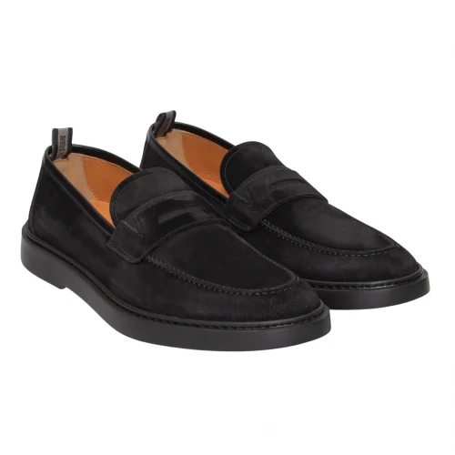 Loafers ROSSI, Timeless Elegance, Suede, Black