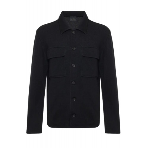 Camasa PAUL & SHARK,  wool shirt black