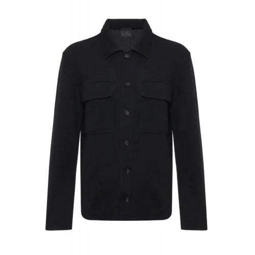 Camasa PAUL & SHARK,  wool shirt black