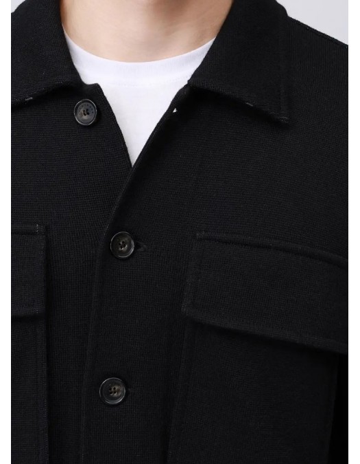 Camasa PAUL & SHARK,  wool shirt black - 15311259293