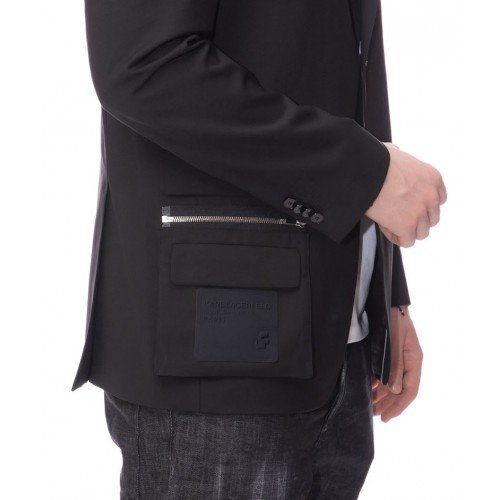 Sacou KARL LAGERFELD, Buzunar Over, Logo Brand Black