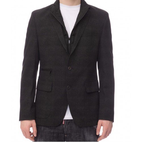 Sacou KARL LAGERFELD, Buzunar Frontal, Insertie Detasabila, Black