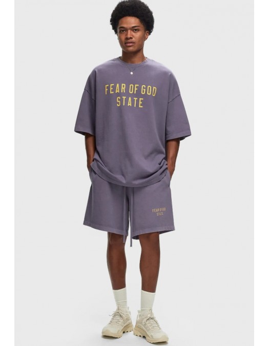 Pantaloni scurti, FEAR OF GOD, Heavy Jersey Soccer Short - 160BT244167FLAVENDER