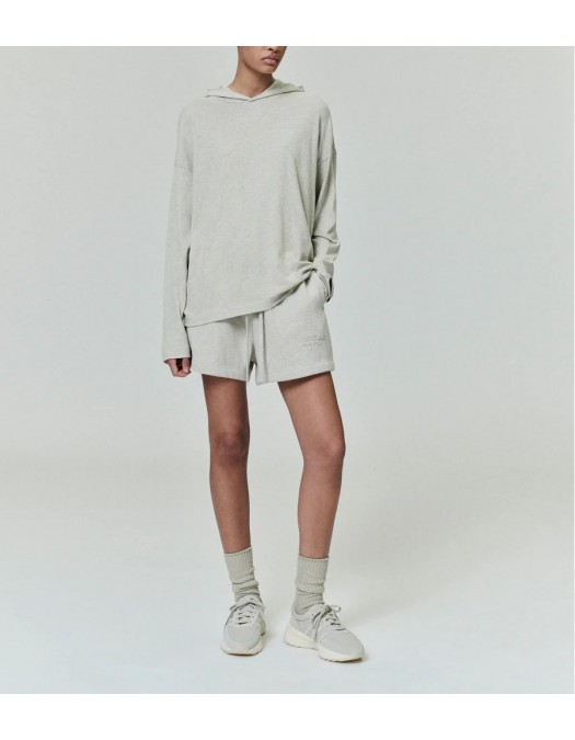 Pantaloni scurti, FEAR OF GOD, Label, Relaxed Fit, Heather Stone Grey - 160SP255652FWHEATHERSTONE Pantaloni scurti, FEAR OF GOD, Label, Relaxed Fit, Heather Stone Grey - 160SP255652FWHEATHERSTONE