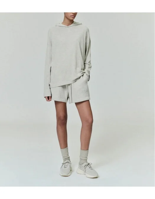 Pantaloni scurti, FEAR OF GOD, Label, Relaxed Fit, Heather Stone Grey - 160SP255652FWHEATHERSTONE Pantaloni scurti, FEAR OF GOD, Label, Relaxed Fit, Heather Stone Grey - 160SP255652FWHEATHERSTONE