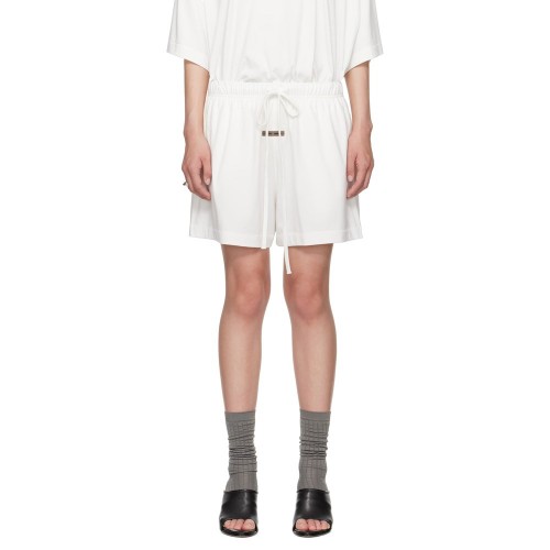 Pantaloni FEAR OF GOD, Shorts, Drawstring Waist, Women, Cloud White Pantaloni FEAR OF GOD, Shorts, Drawstring Waist, Women, Cloud White