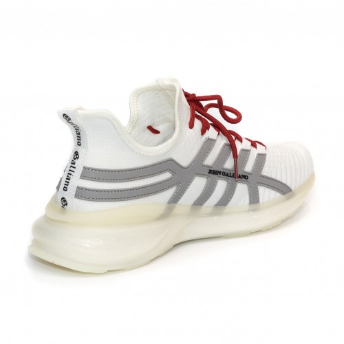 Sneakers JOHN GALLIANO, Knit Print Gazette, Rosu