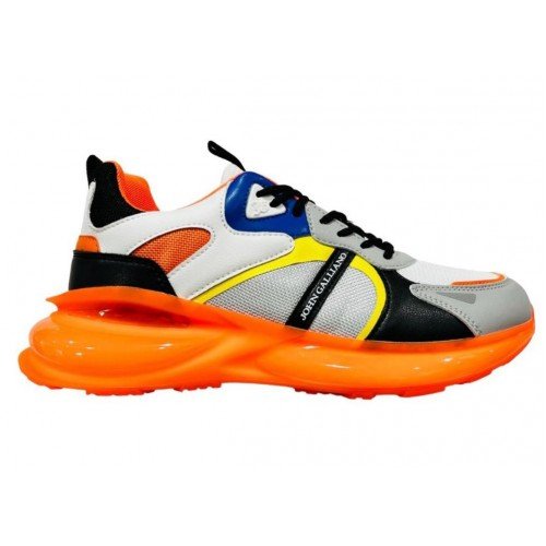 Sneakers JOHN GALLIANO,  Multicolor Print, Orange