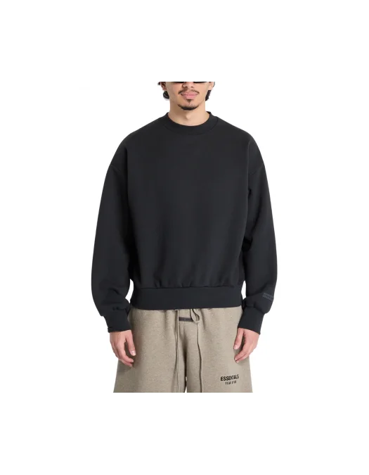 Bluza FEAR OF GOD, ESSENTIALS Classic Fit Fleece Crewneck, Black - 192AS252040FJETBLACK Bluza FEAR OF GOD, ESSENTIALS Classic Fit Fleece Crewneck, Black - 192AS252040FJETBLACK