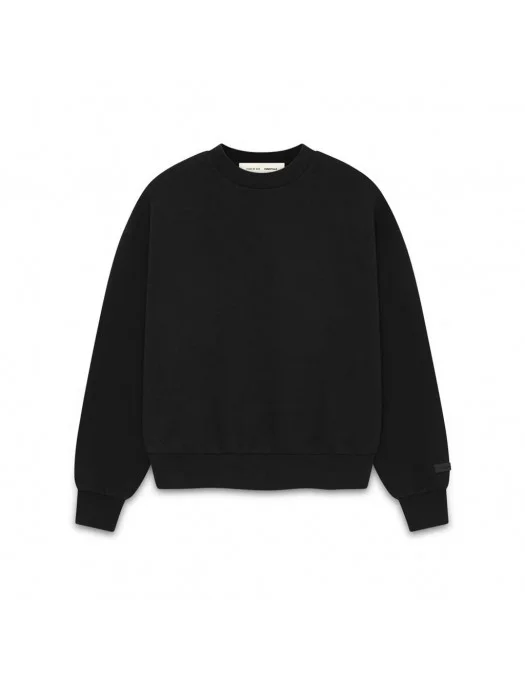 Bluza FEAR OF GOD, ESSENTIALS Classic Fit Fleece Crewneck, Black - 192AS252040FJETBLACK Bluza FEAR OF GOD, ESSENTIALS Classic Fit Fleece Crewneck, Black - 192AS252040FJETBLACK