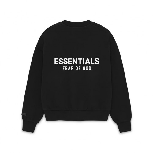 Bluza FEAR OF GOD, ESSENTIALS Classic Fit Fleece Crewneck, Black Bluza FEAR OF GOD, ESSENTIALS Classic Fit Fleece Crewneck, Black