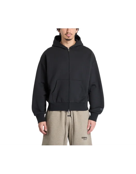 Hanorac FEAR OF GOD, Classic Fit Fleece Zip Up, Black - 192AS254780FJETBLACK