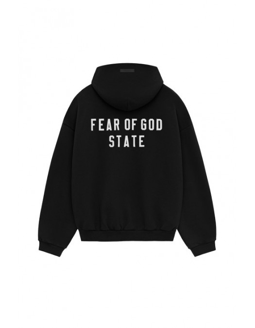 Hanorac FEAR OF GOD, Heavy Fleece Fullzip, Black - 192BT246240FBLACK