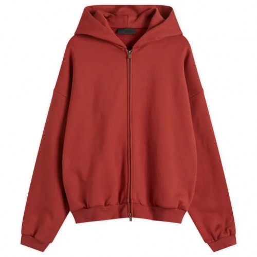 Hanorac FEAR OF GOD, Heavy Fleece Fullzip, Crimson Red Hanorac FEAR OF GOD, Heavy Fleece Fullzip, Crimson Red