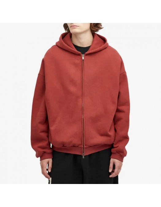 Hanorac FEAR OF GOD, Heavy Fleece Fullzip, Crimson Red - 192BT246246FCRIMSON