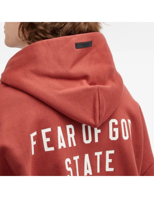 Hanorac FEAR OF GOD, Heavy Fleece Fullzip, Crimson Red - 192BT246246FCRIMSON