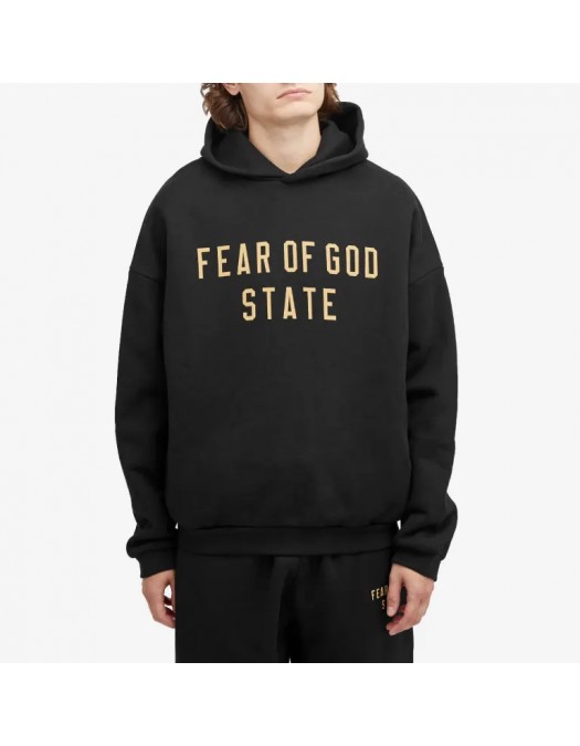 Hanorac FEAR OF GOD, Essential Classic Fleece, Black - 192BT246250FBLACK