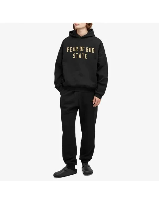 Hanorac FEAR OF GOD, Essential Classic Fleece, Black - 192BT246250FBLACK