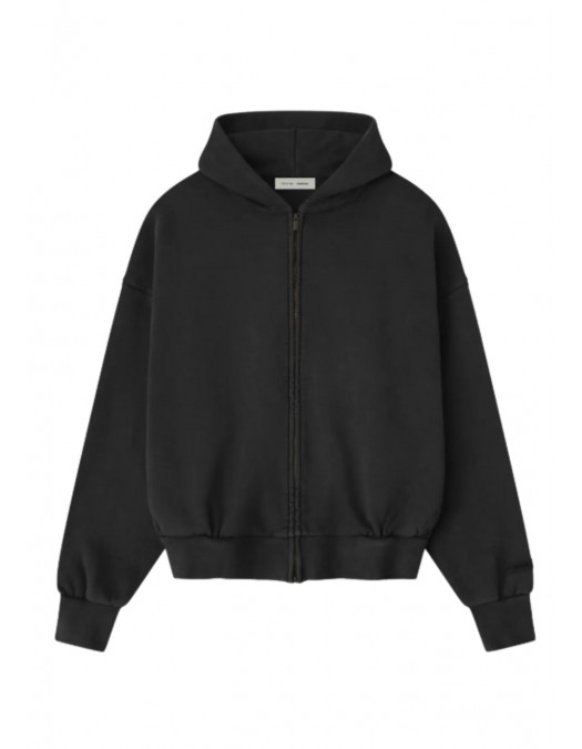 Hanorac FEAR OF GOD, ESSENTIALS Classic zip-up hoodie, vintage black - 192HO254782FVINTAGEBLACK