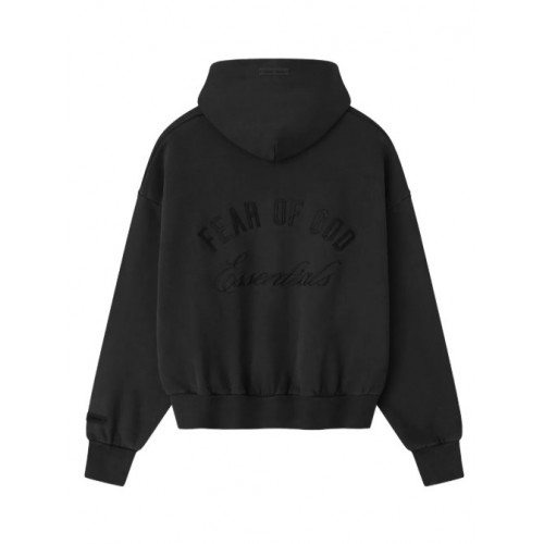 Hanorac FEAR OF GOD, ESSENTIALS Classic zip-up hoodie, vintage black