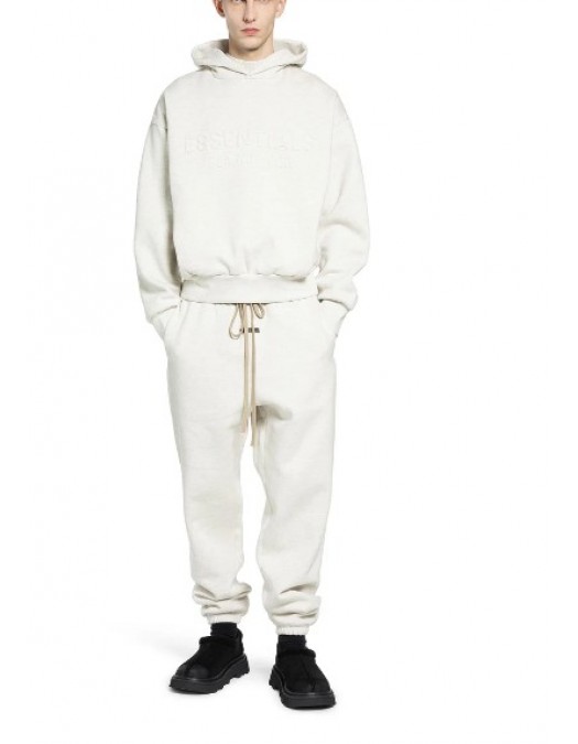 Hanorac FEAR OF GOD, Embossed essentials classic hoodie - 192HO256212FOATMEALHEATHER