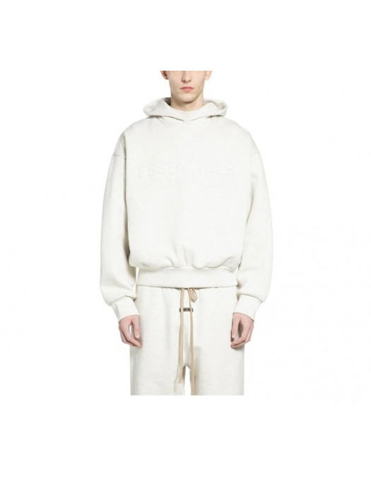 Hanorac FEAR OF GOD, Embossed essentials classic hoodie - 192HO256212FOATMEALHEATHER