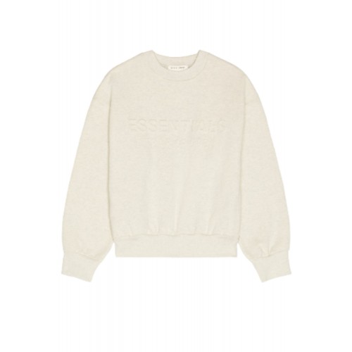 Hanorac FEAR OF GOD, ESSENTIALS Classic Crewneck Sweatshirt, Crem