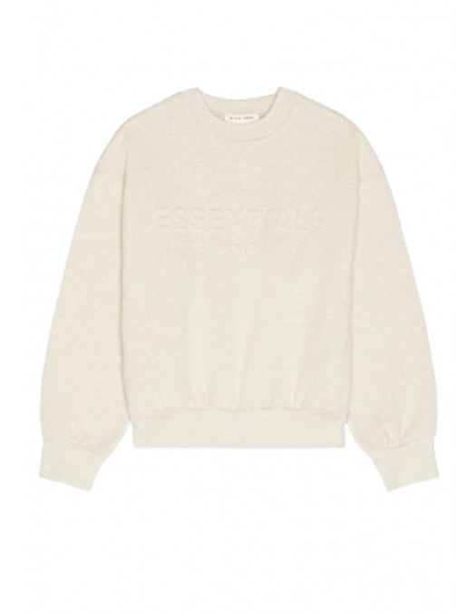 Hanorac FEAR OF GOD, ESSENTIALS Classic Crewneck Sweatshirt, Crem - 192HO256552FOATMEALHEATHER