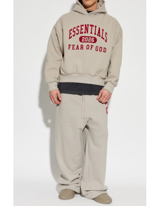 Hanorac FEAR OF GOD,  Essentials GREY Sweatshirt with logo - 192HO256862FSMOKEGREY