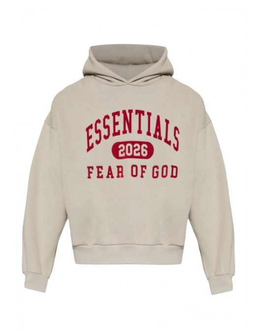 Hanorac FEAR OF GOD,  Essentials GREY Sweatshirt with logo - 192HO256862FSMOKEGREY