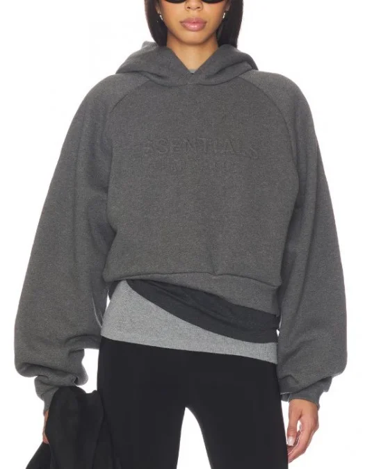Hanorac FEAR OF GOD, ESSENTIALS 90's Raglan Hoodie - 192HO257821FWCHARCOALHEATHER